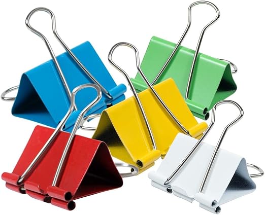 1intheoffice 大型金属活页夹,彩色,5.08 cm 尺寸带 2.